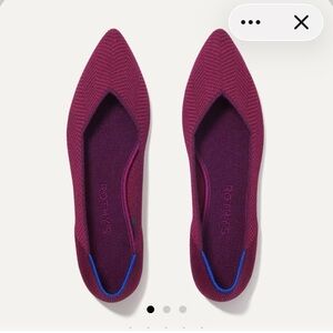 Rothy’s The Point Cabernet Herringbone Flats Size 6.5 Retired Color